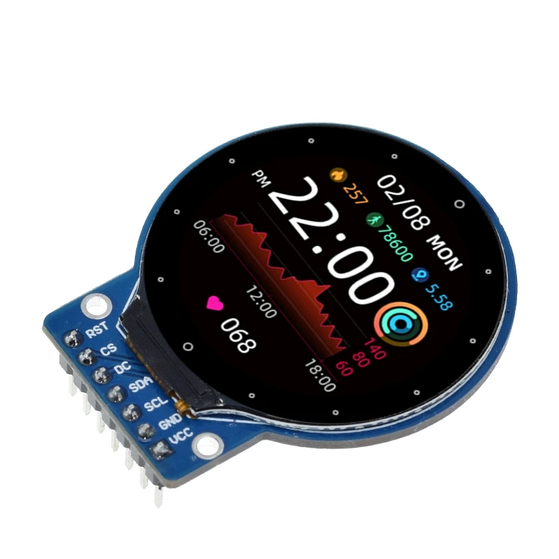 TFT Display 1.28 Inch TFT LCD Display Module Round RGB 240*240 GC9A01 Driver 4 Wire SPI Interface 240x240 PCB For Arduino