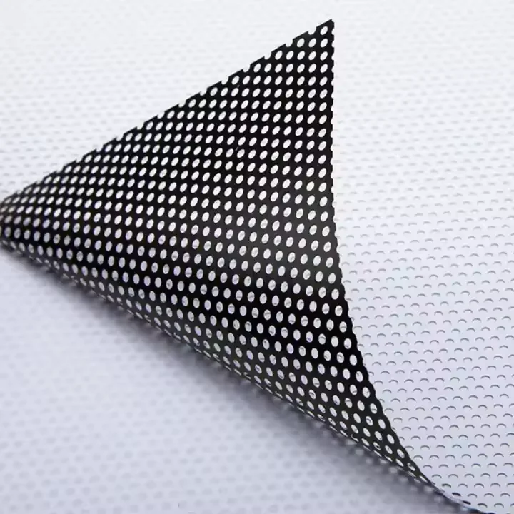 Chinese supplier privacy Protection pvc printable self adhesive vinyl window Solar Film / One way vision film/Perforated Vinyl