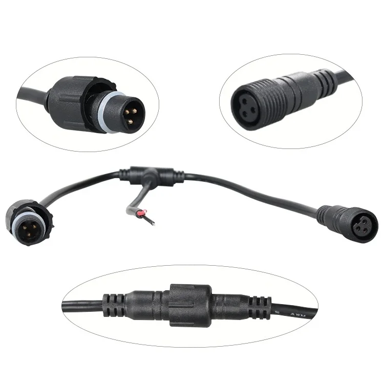 3pin 4pin 5pin 20AWG наружный водонепроницаемый Т-образный кабельный разъем для Пиксельной светодиодной подсветки