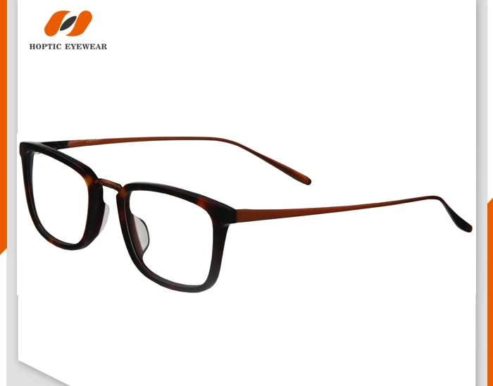 New Arrival Trendy Beta Titanium And Acetate Front Combination Eyeglasses Full-Rim Optical Glasses Frames