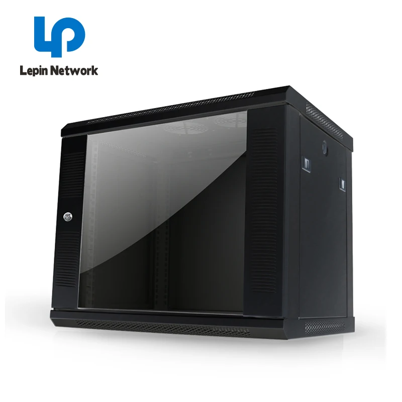 Ningbo Lepin factory suppliers black 42u server rack network cabinet serverschrank 19zoll wall mount fan cabinet computer data