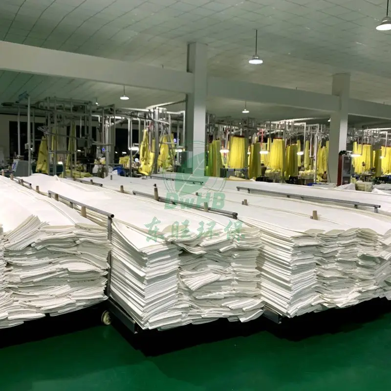 High Efficient filtration 100% PTFE  Punched Felt Dust Filter Bag  Air Filter White for Waste Incineration Dust Collector
