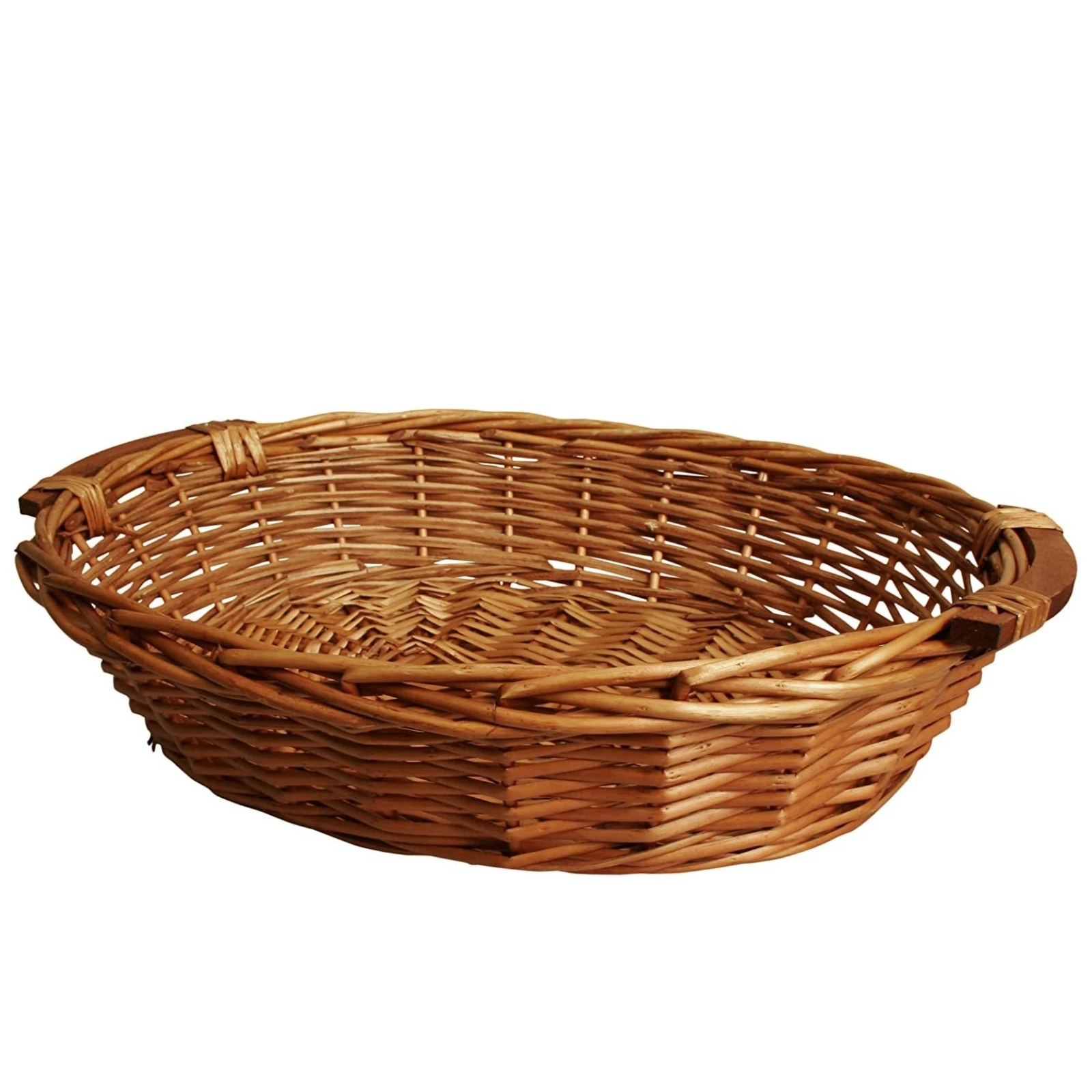 wicker tray Sustainable Rustic multifunction Storage Sundries Food Tableware Oval natural color tray with handle