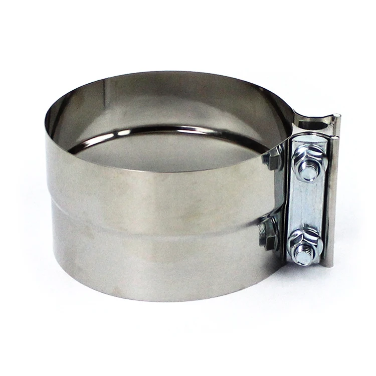 Customized Heavy Duty Clamp Stainless Steel Lap Joint Pipe Band Exhaust Muffler