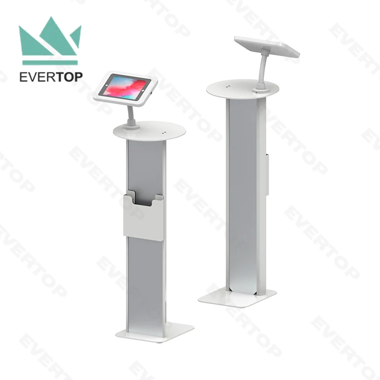 LSF11 планшет для iPad напольная подставка подиум с акриловым настольным безопасным корпусом дисплей кафедра