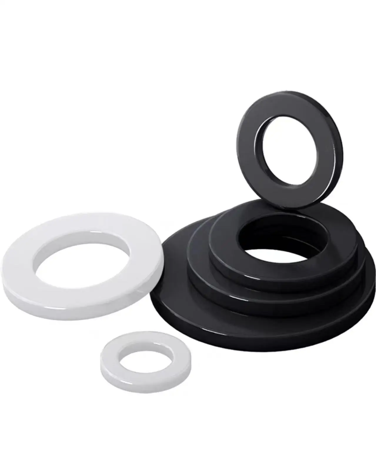 DIN125  Nylon Washer Rubber Plastic Gasket Nylon Flat Washer Ultra-thin Circular Flat Gasket PA66 M2.5-M22