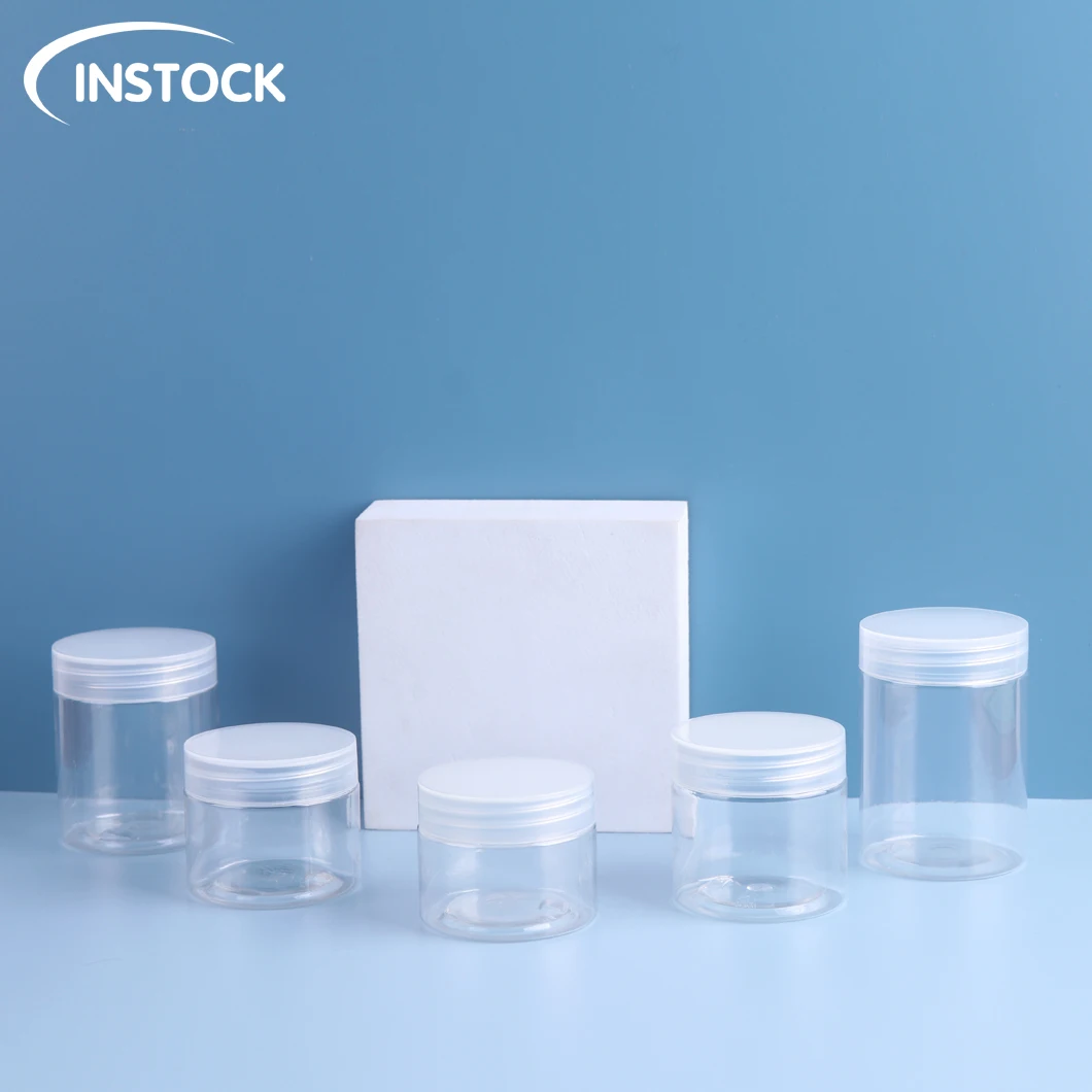 Plastic Jars 30/40/50/60/80/100/120/150ml Storage cosmetic plastic cookie jars with lids cosmetic Cream Jars