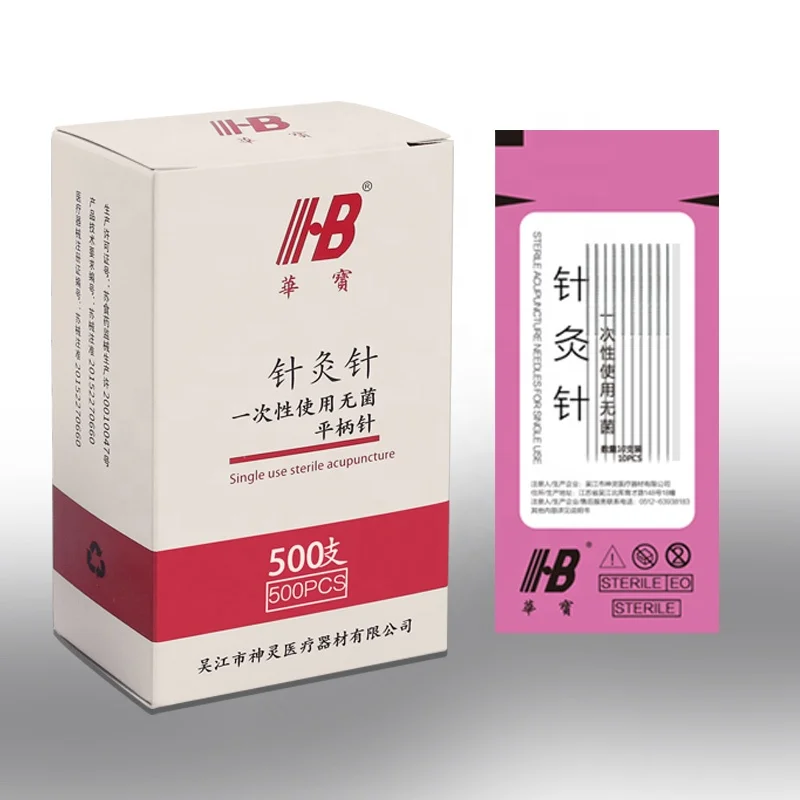 Лидер продаж акупунктурная упаковка иголок из нержавеющей стали с простым полиэтиленовым пакетом 500 шт.