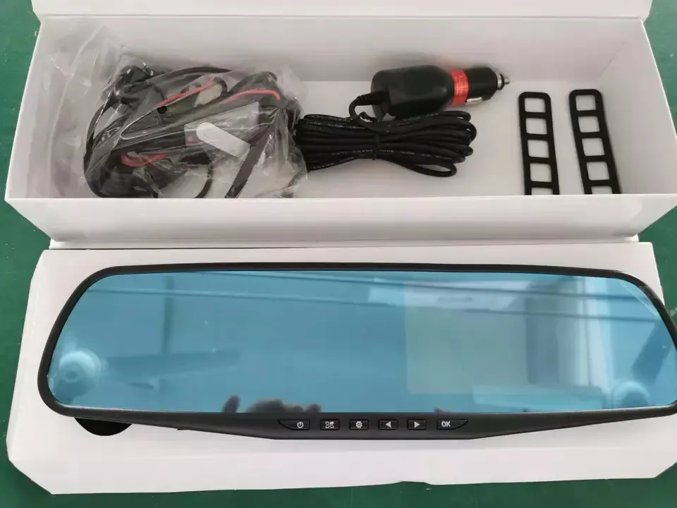 Wholesale HD 720P Wide Angle 4.3 Inch Car Video Recorder DVR  Rear View Mirror Dual Lens Dash Cam with Reverse Camera