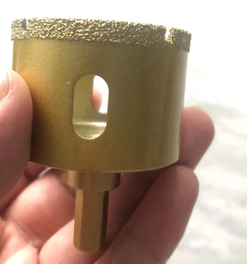 Factory Outlet hand drill glass vacuum brazed diamond core drill for drilling a glass marble tile
