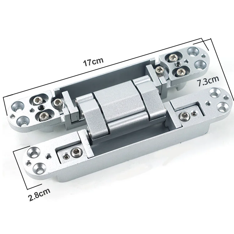 Zinc Alloy Black Heavy Duty 3D Adjustable Invisible Concealed Hidden Wooden Door Hinges