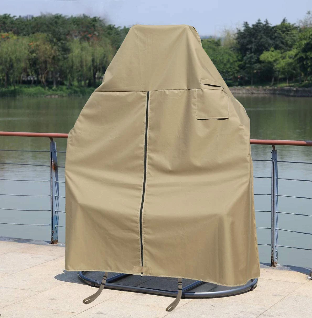 Heavy Duty Outdoor Waterproof Garden Swing Chair Cover Durable 600D Oxford Windproof swing chair protection covers