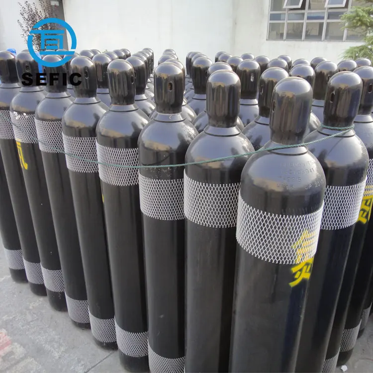 Competitive Price Seamless Steel 40L 47L 150bar Oxygen Nitrogen Argon Co2 Hydrogen Gas Cylinder