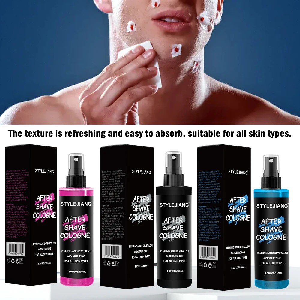 Private Label Organic Natural Vegan Barber After Shave Spray Smoothing Moisturizing Aftershave Cologne for Men Beard Care