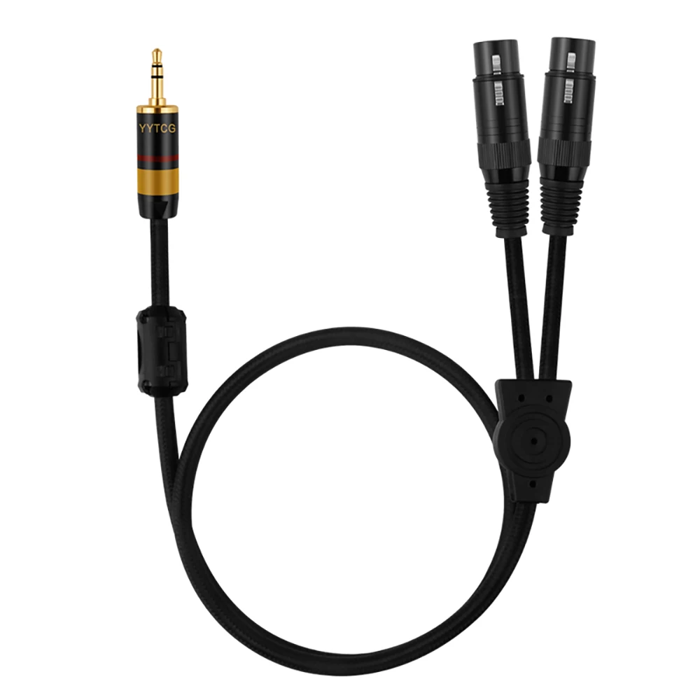 Hifi Audio Cable Mini Jack 3.5mm to 2 XLR male/female 3 Pin Dual XLR to 3.5 Cable for PC Headphone Amplifier MP3 Mixing Console