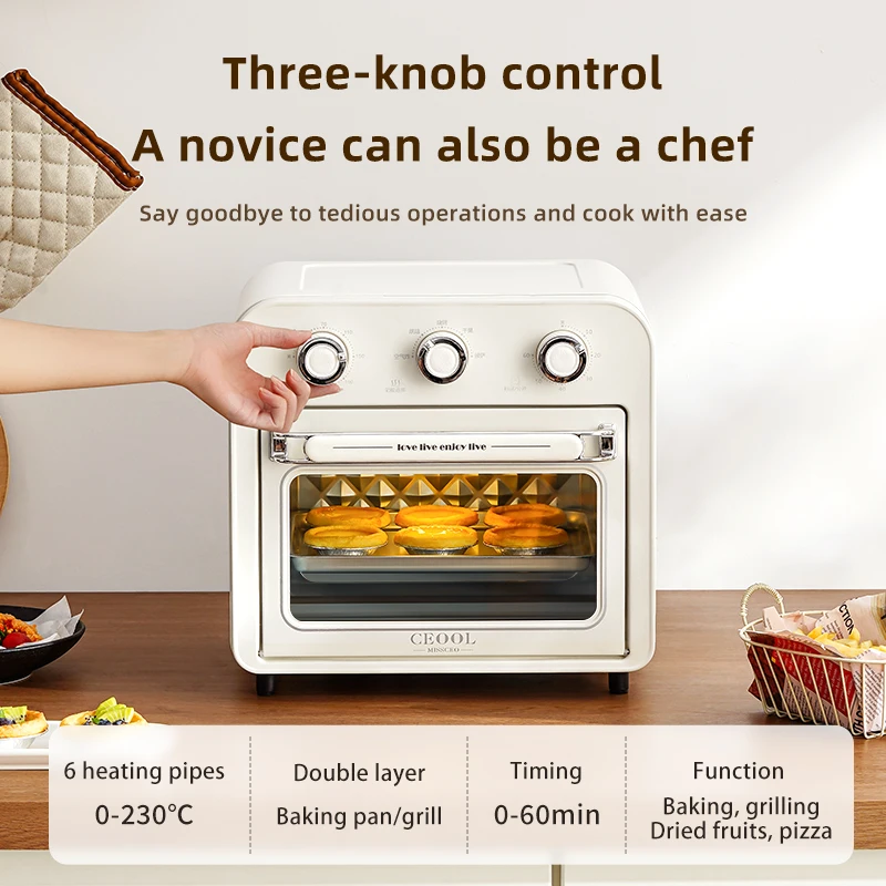 Hot Air Dryer Mechanical Timer Control Air Fryer Big Capacity 15L Oil Free Air Fryer Oven