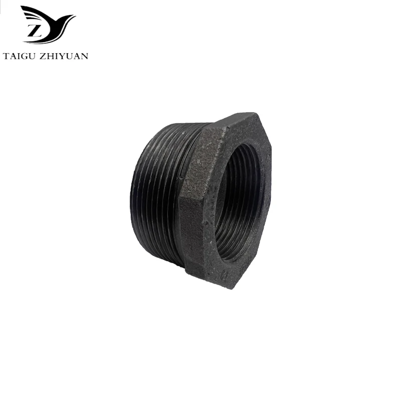 Thread Female Crosshead Wholesale Price Heavy Type BSPT Bushing Black Malleable Iron Pipe Seamless Fittings