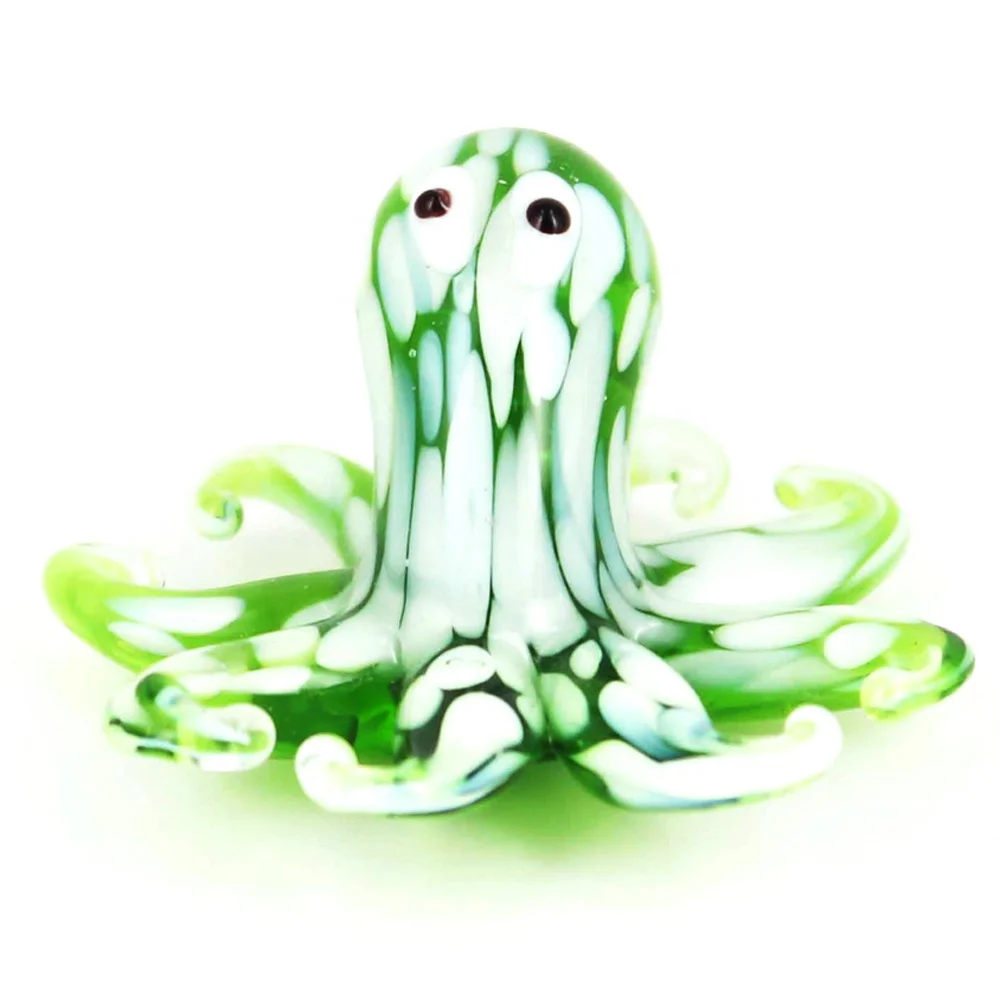 Handblown glass fish art sculpture octopus home decor