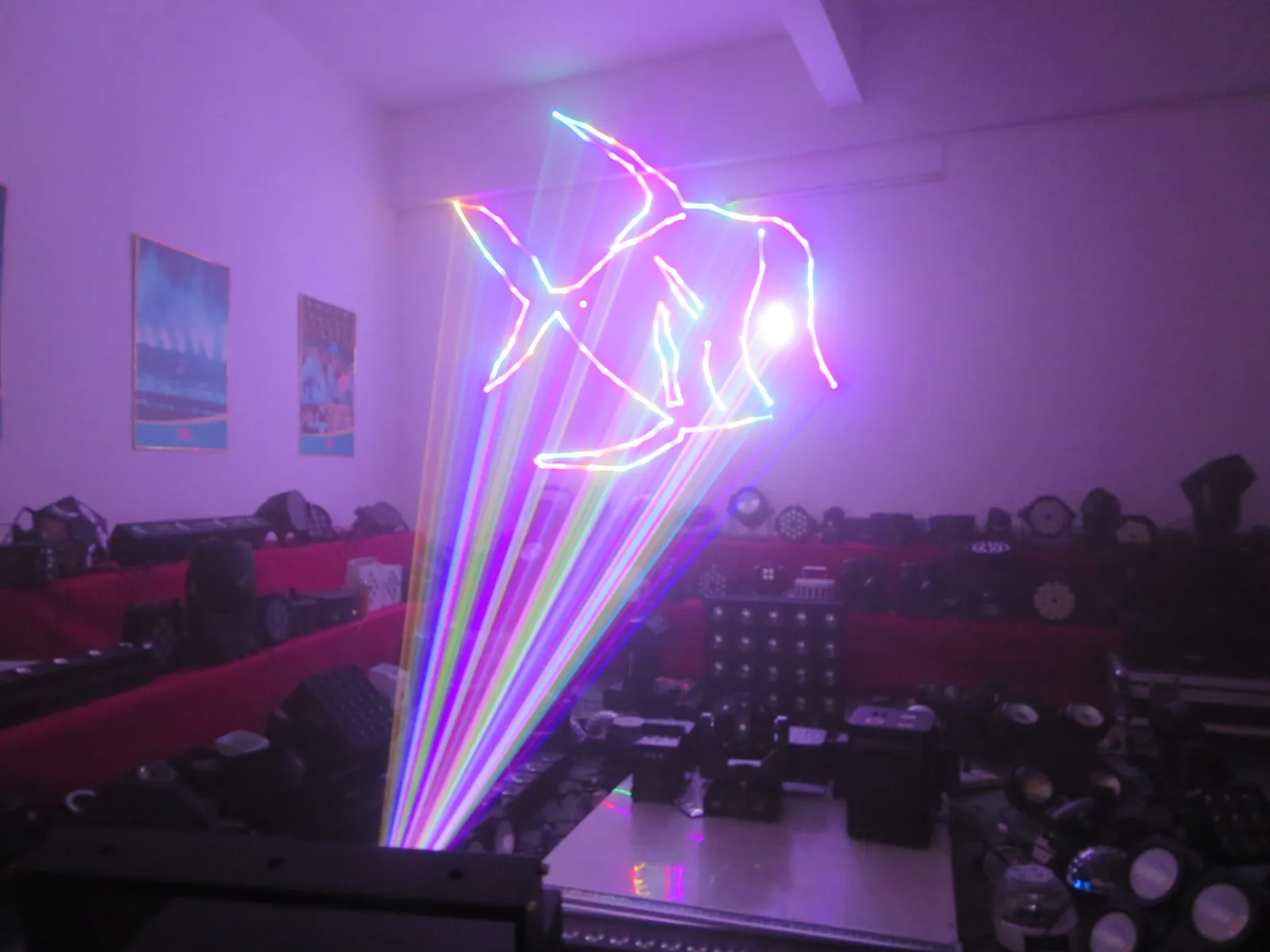 10W RGB Animation Laser Light 40K ILDA 10000mw DJ Stage Effect Lighting