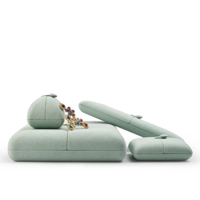 FANXI New Fashion Mint Green velvet jewelry ring box earrings boxes