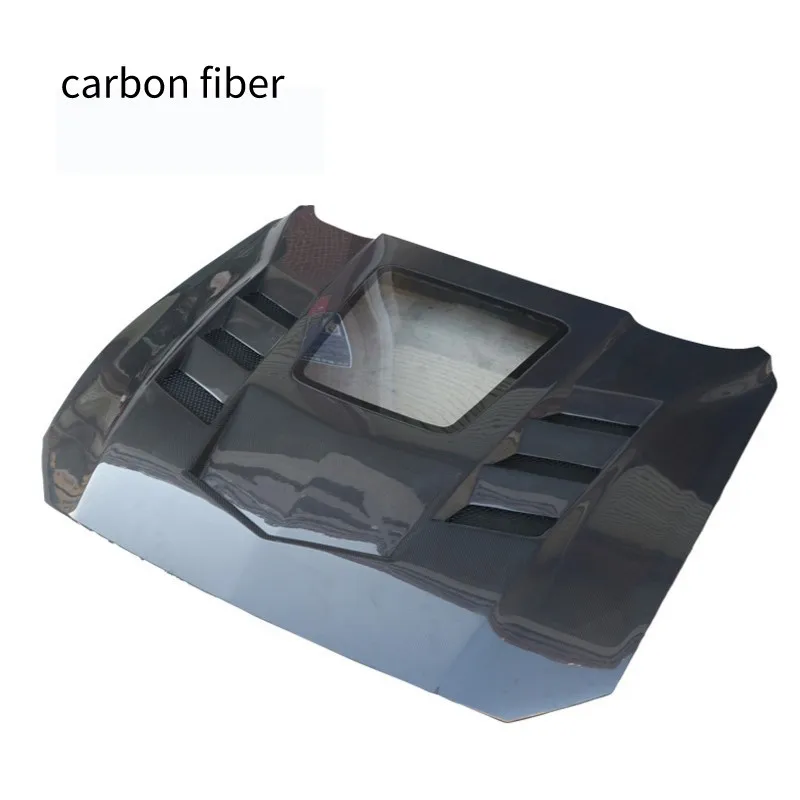 Suitable for 18-22 Ford Mustang modified transparent cover  carbon fiber hood engine cover