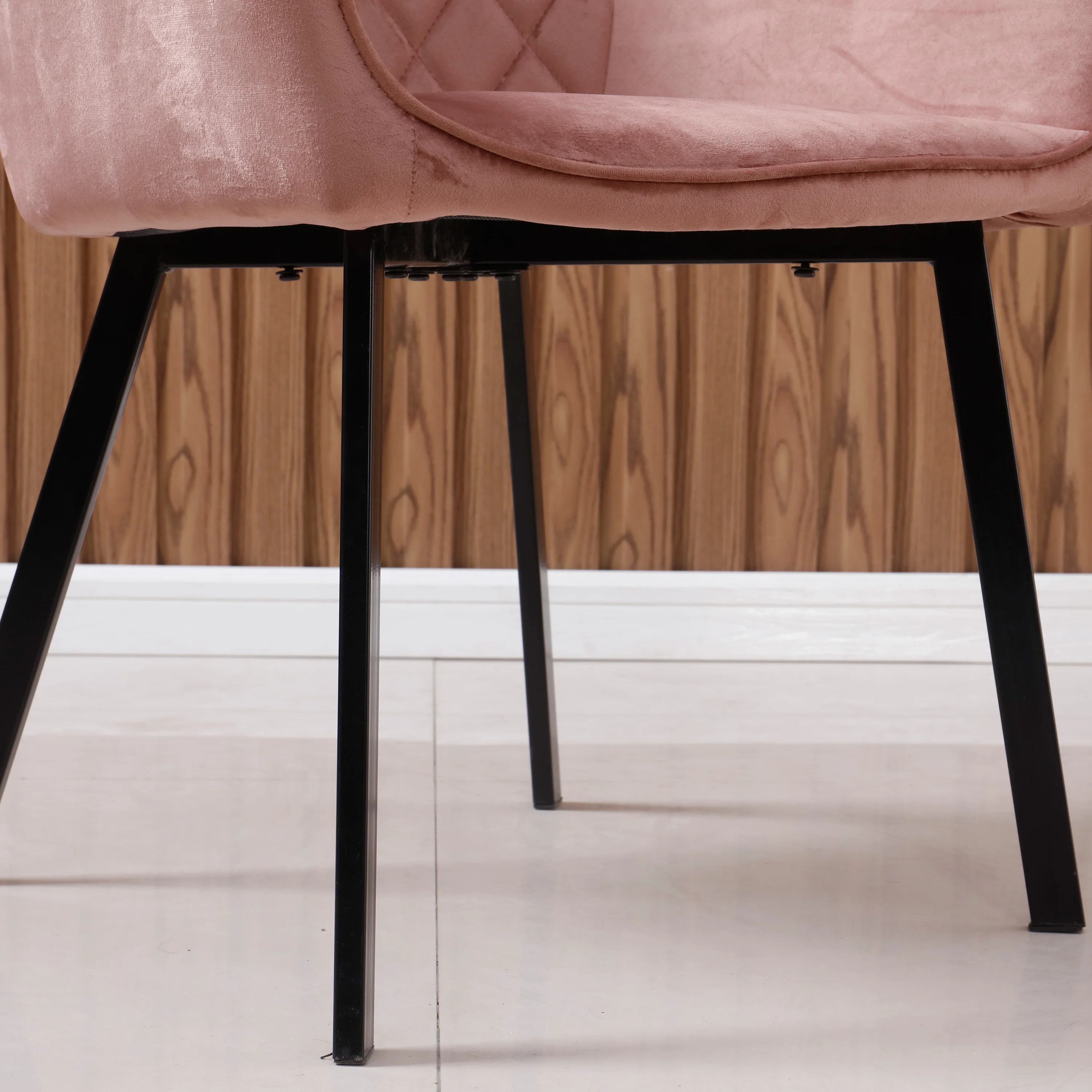 Factory supplier low price upholstered leather modern room dining chairs