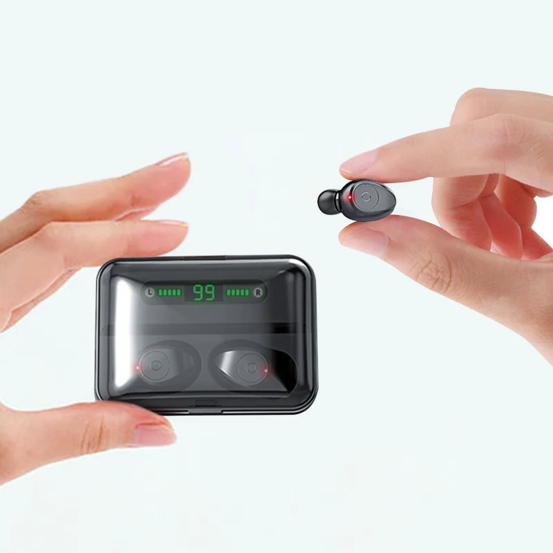 TWS BT5.0 Bluetooth Earphones Stereo Headset True Wireless with LED Display