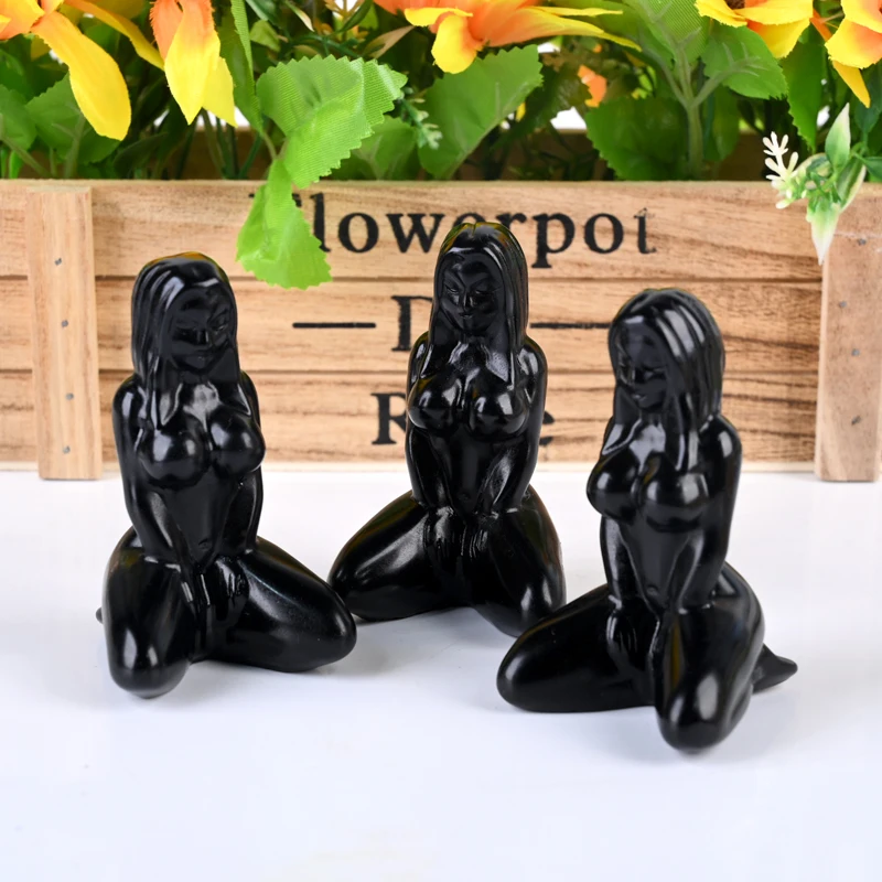 Wholesale Natural Crystal Healing Stone Black Obsidian Mother Earth for Home Decoration