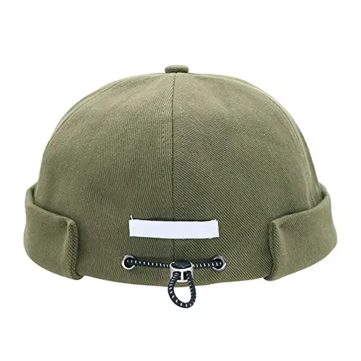 Custom Cotton Brimless Docker Cap Adjustable Street Casual Visor-Less Sailor Skullcap Beanie Hat