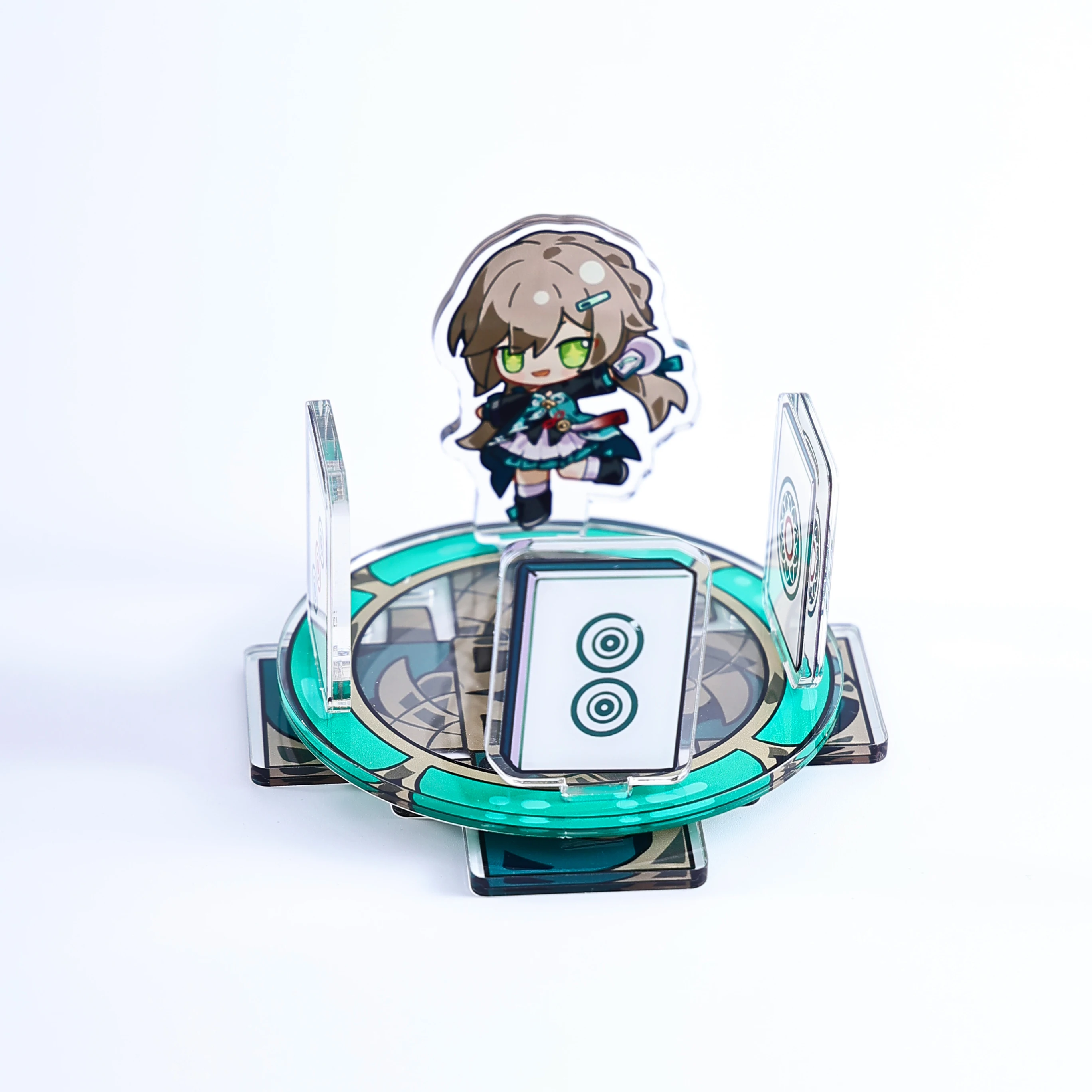 CNAWO New Arrival Custom Spinning Acrylic Key chain Anime Rotatable Charms