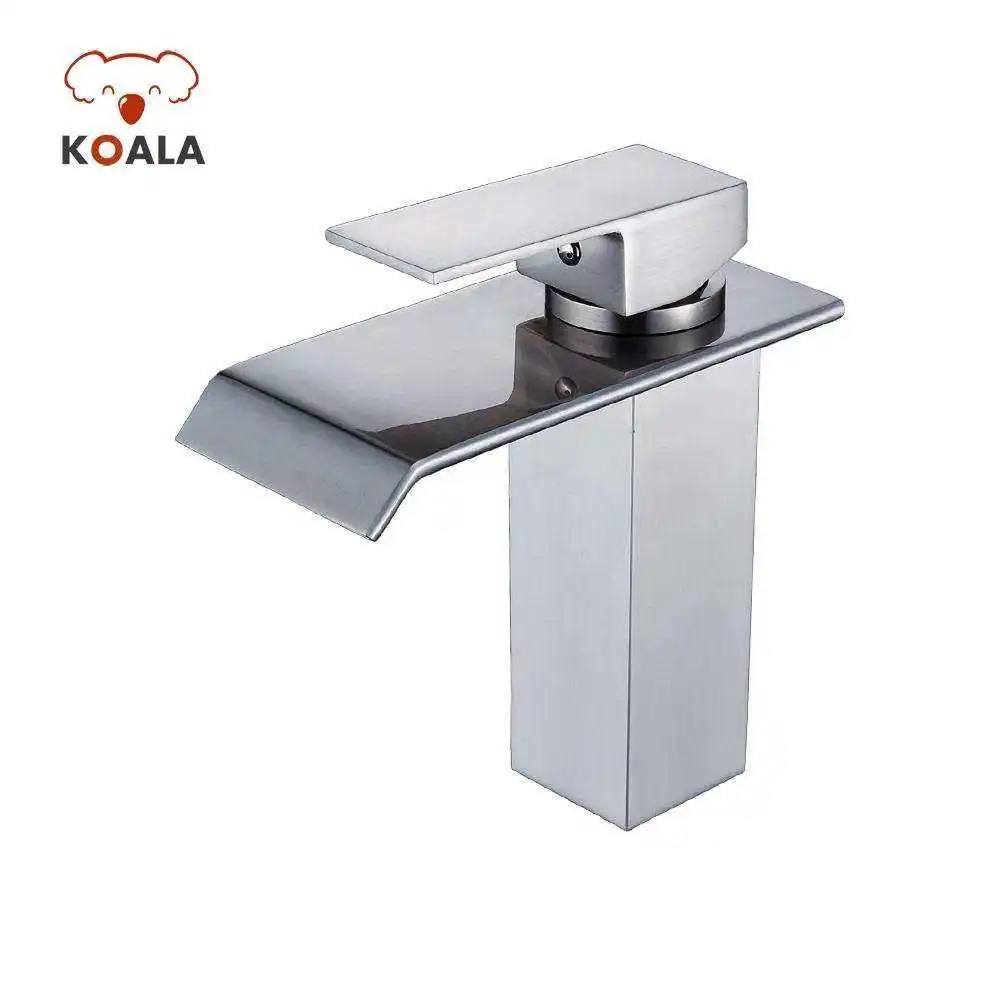 Economic Sanitary 1 Function Single Handle Luxury Waterfall Led Basin Traditional Stainless Steel Taps