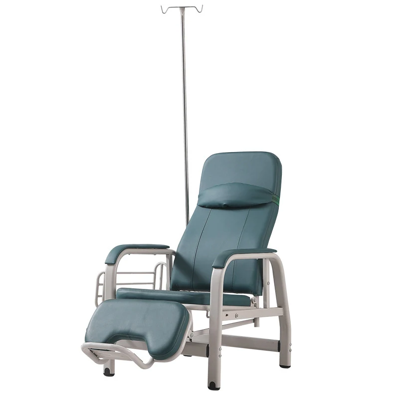 Customizable Medical Furniture Soft Cushion Adjustable Position Patient Reclining IV Stand Blood Transfusion Infusion Chair