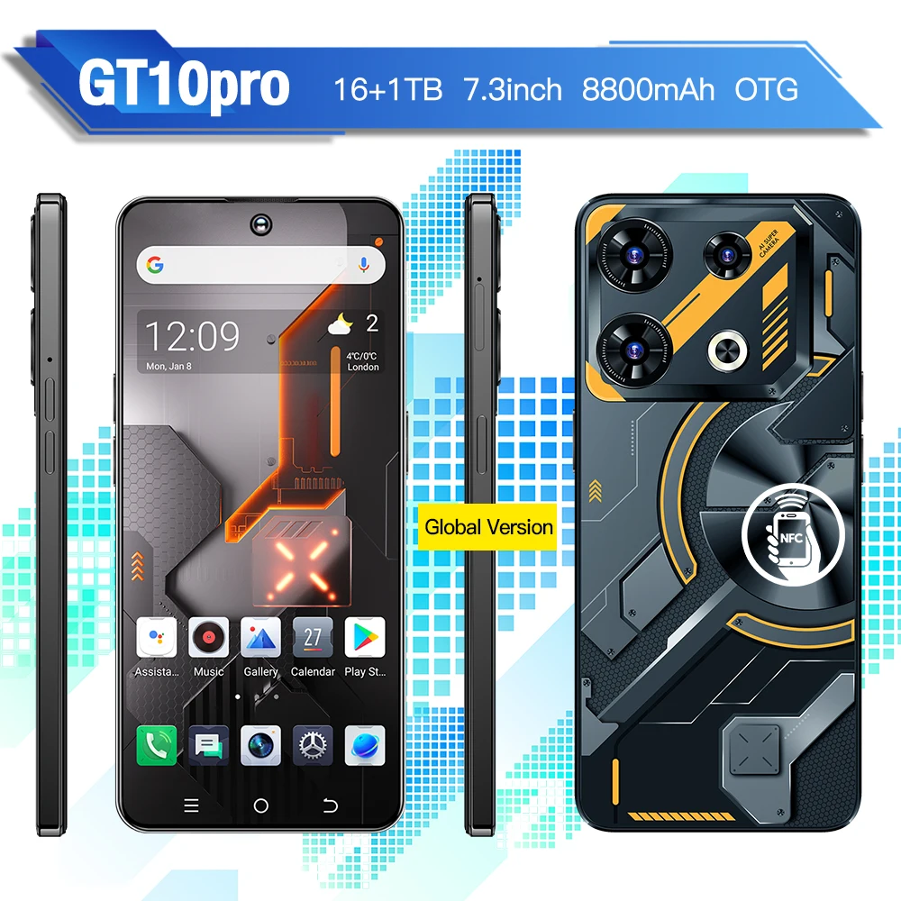 2023 оригинальный телефон i15 GT10 Pro Оригинальное Новое поступление 7 дюймов 16 ГБ + 512 15 клон разблокированный мобильный Android