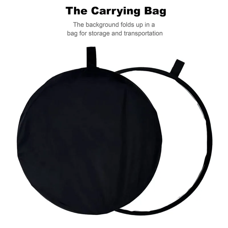 Pop Up Black White Reversible Collapsible Double Sided Wedding Video Background Photography Backdrop For Photo Studio Set