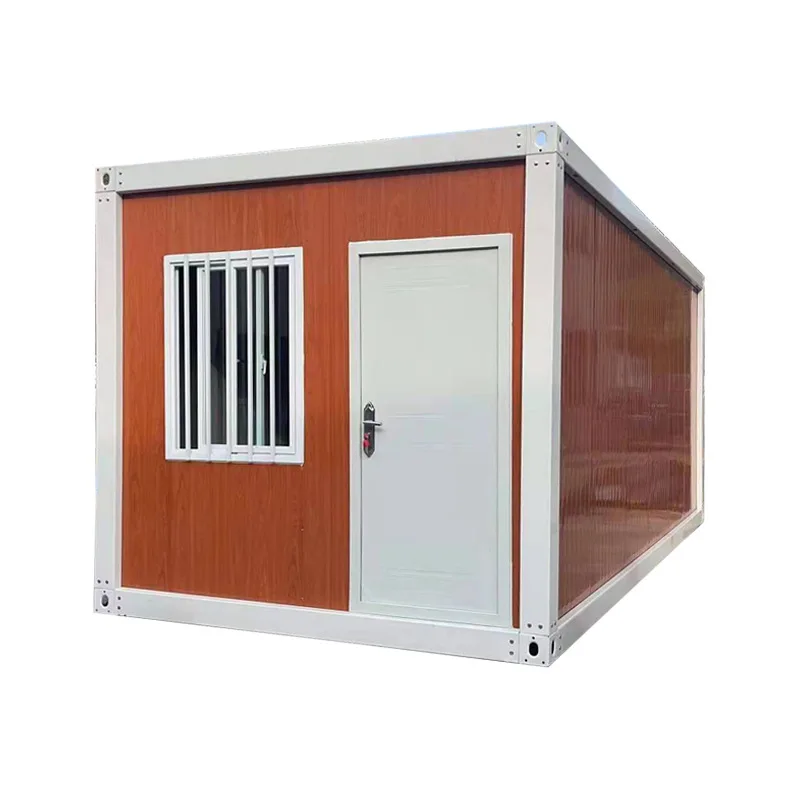 Cbox prefabricated quick assemble wood grain color wall panels modular container house
