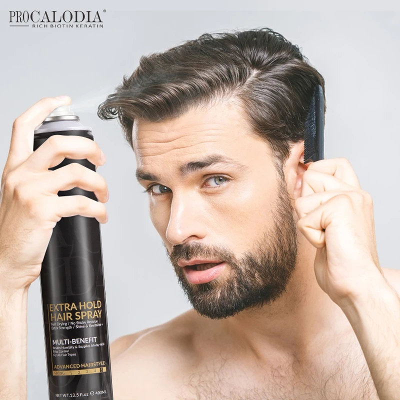 PROCALODIA Private Label Strong Styling Hair Men Fixing Spray Moisturize Barber Hair Fiber Holding Styling Hair Spray