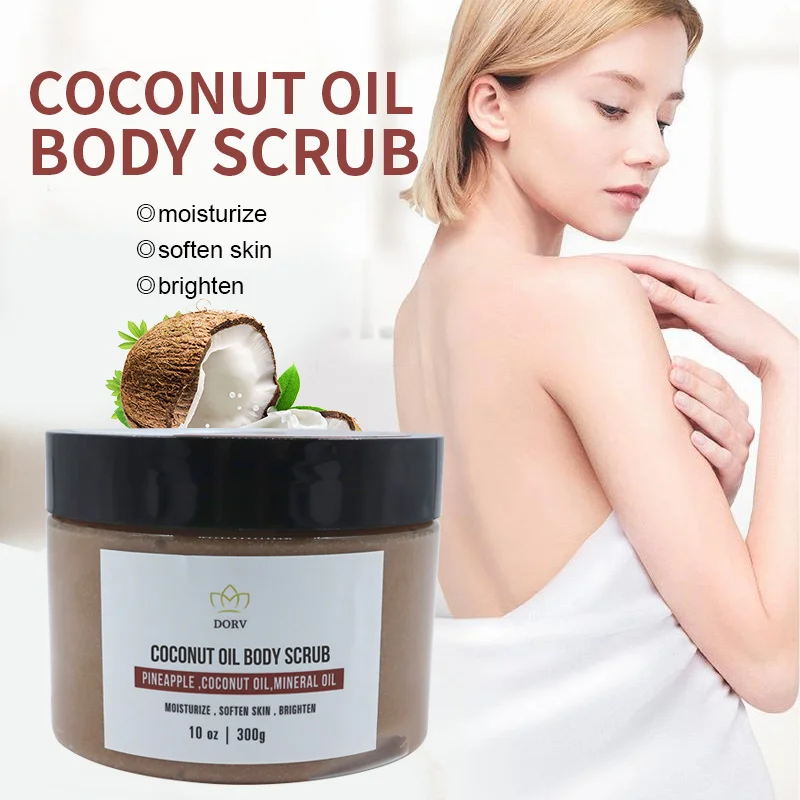 Private Label Coconut Oil Skin Care Products Moisturizing Scrub Body Whitening Exfoliating Salt Body Scrubs