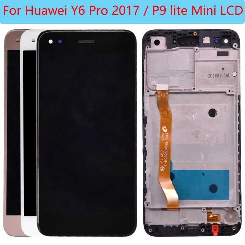LCD For Huawei P9 Lite Mini  Y6 Pro 2017 LCD Screen With Frame Replacement Touch Screen SLA L02 L22 L03 LCD Display