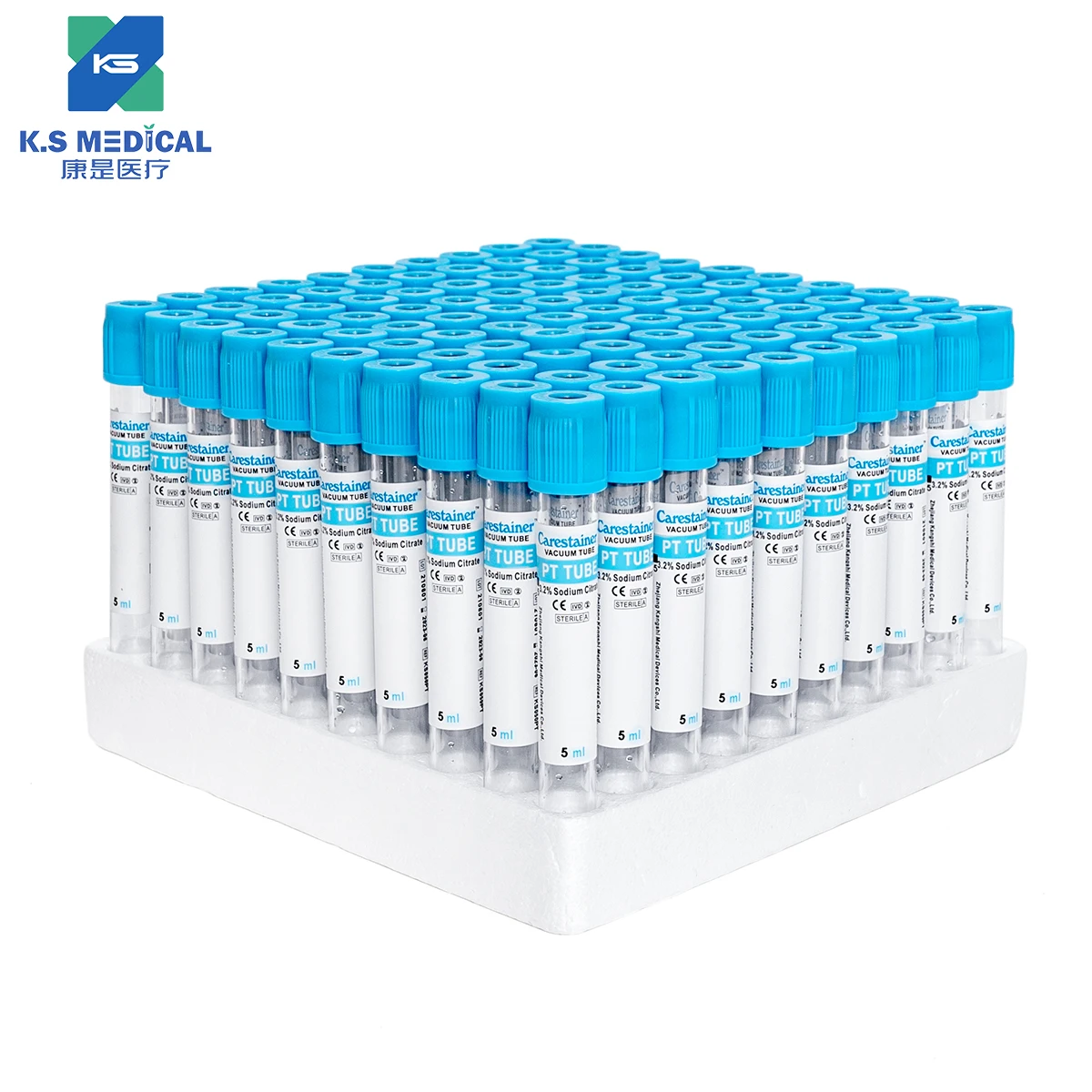 KS Medical 1.8ml 2.7ml 5ml PT Vacuum Blood Collection Sodium Citrate Coagulation Tube