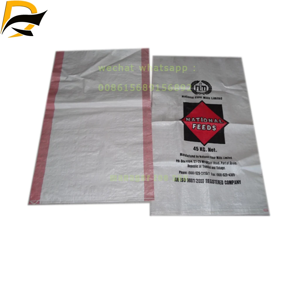 China Manufacturer Plastic Bopp Laminated 25KG 50KG 100KG Sack Polypropylene Woven Packing Bag