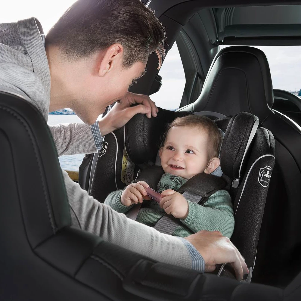 
RECLINGING ISOFIX BABY CAR SEATS R160A GREY GROUP 0+I+II TOP TETHER 