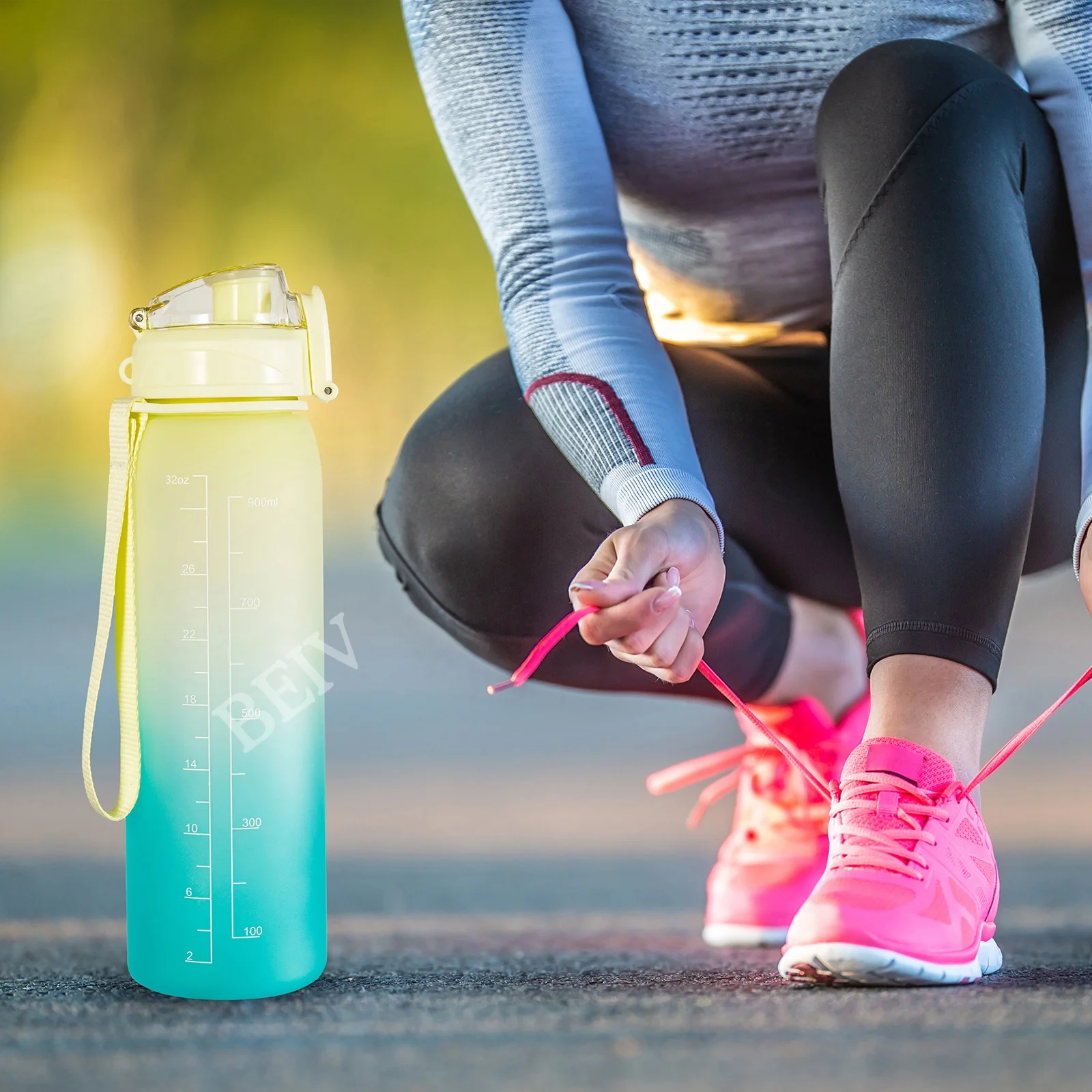 Customized Private Label Basketball Hot And Cold Wide Mouth Tritan Cool Plastic Water Bottle With Custom Logo