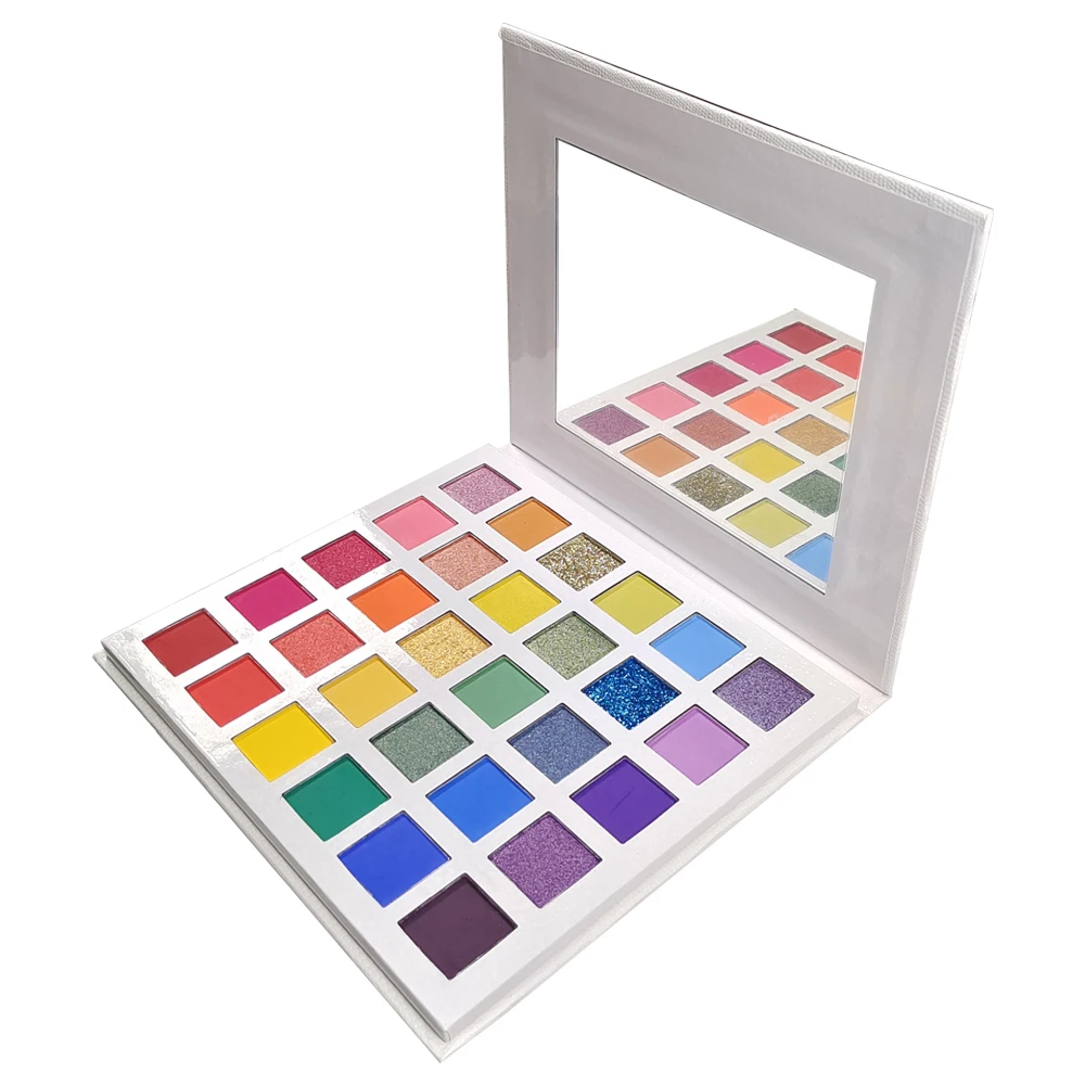 
Gleamuse Private Label 30 Colors Eye Shadow Sombras Para Ojos Glitter Shimmer Neon 30 Eyeshadow Palette 