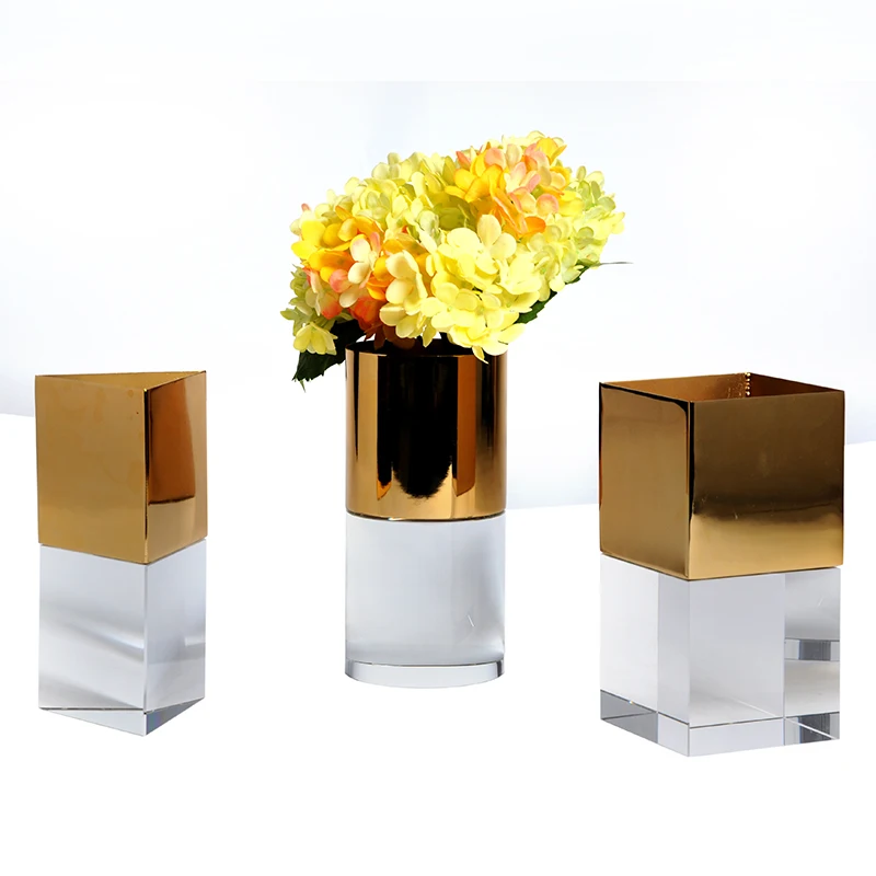 Nordic wholesale vase Modern counter top  Flower Wedding geometric three-dimensional home desktop decoration