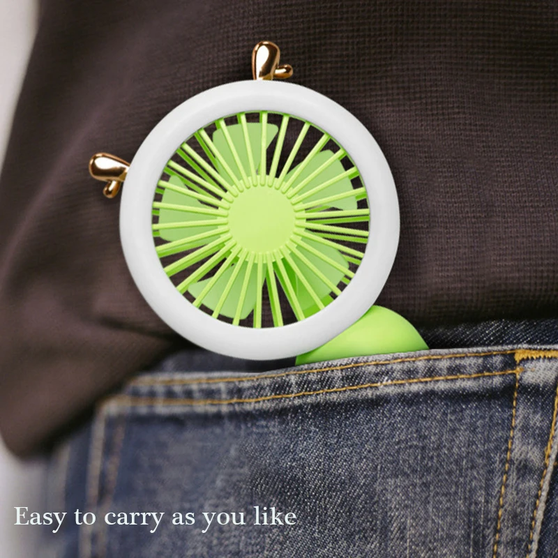 2023 New Handheld Mini Cooler Plastic Cordless Table Rechargeable Usb Car Flexible Fan With Lamp Price For Cooling Summer