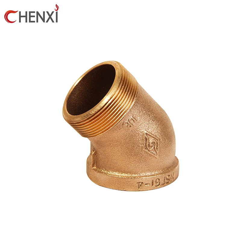Chenxi high quality bronze brass pipe fittings coupling elbow tee cross flange