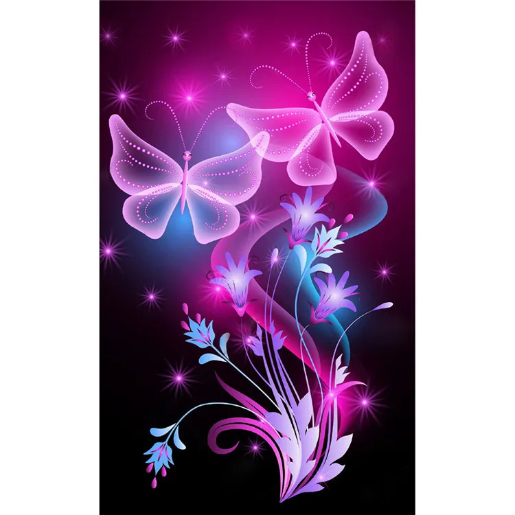 Wall Decoration Painting Handmade Kits 3D Colorful butterfly Diamond Embroidery Mosaic