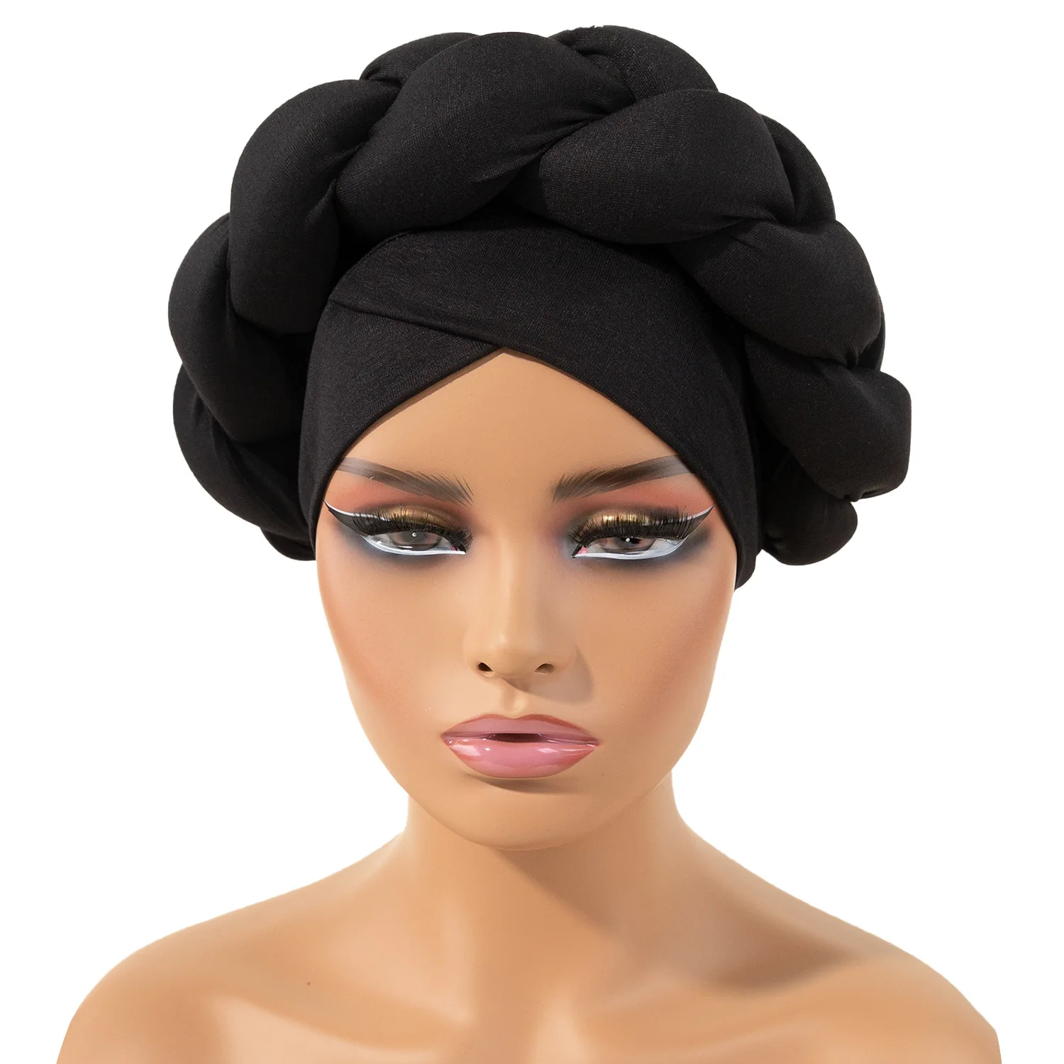 Europe and the United States sell simple milk silk big braid headscarf hat fashion national wind all cross baotou Indian hat