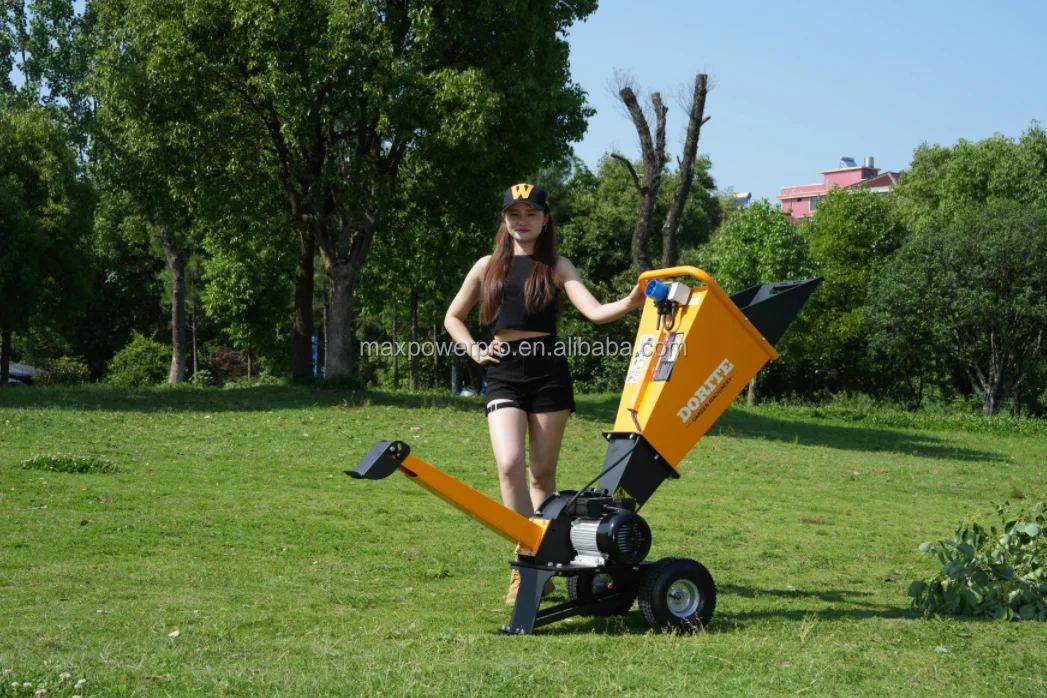 DISCOUNT to SOUTH EAST ASIA etc 65SE Spring Cleanup 1.5KW Electric Mini Forest Branch Logger Mulch Maker Wood Chipper Shredder
