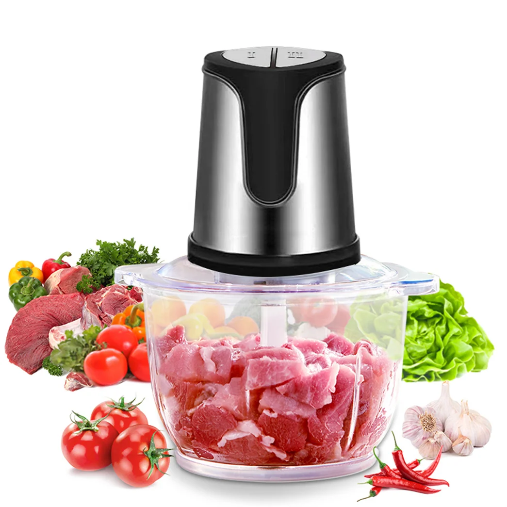 2 Speed Magic Chopper Professional 4 layer blades Stainless Steel 2L Electric Plastic Food Processor Made In China
